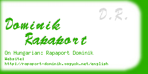 dominik rapaport business card